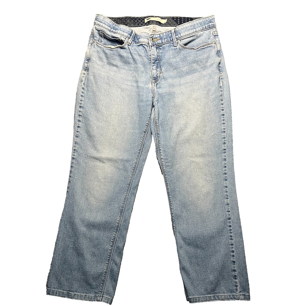 Levi's 525 Perfect Waist Jeans Women's 14 (Fits 32x25) Blue Light Wash Boot Cut